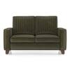 Apollo Neo  High Back 2 Seater  Fabric Sofa In Deep Olive Velvet Colour