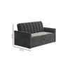 Hajel 3 Pull Out Sofa Cum Bed In Dark grey Colour