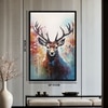 The Castle Decor Abstract Deer Wall Painting Framed Artwork 20x30 Inch Style 2