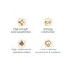 Apollo Compact Sofa (Colour : Pebble Grey, Cushion : Hard, Back Type : Regular, Seating Capacity : Right Aligned 3 Seater + Right Aligned Chaise + Ottoman)