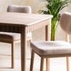 Dune Solid Wood Dining Table in White Colour