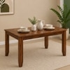 Donna Solid Wood 6 Seater Dining Table in Provincial Teak Finish