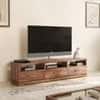 Carmond Solid Wood Free Standing TV Unit in Teak Finish