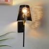Devansh Metal Electric Wall Light in Black Colour with Black Shade Count of 1 Light