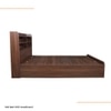 Mavora Double Bed With Headboard Storage In Columbian Walnut Finish