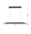 Venus 36 Brown Solid Wood Single Hanging Light
