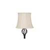 Grace Black Cotton Shade Floor Lamp