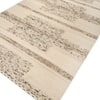 Jaipur Rugs Soft Liner Geometric Wool 6x9 Feet Undyed White And Natural White Dhurrie Carpet