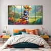 The Castle Decor Bal Gopal Wall Painting Wooden Framed 27x48 Inch (Style 11)