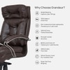Ettorez Grandeur Ultra Premium Boss Chair In Brown Colour