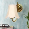 Devansh Gold Wall Mounted Lamp With Off-White Cotton Shade