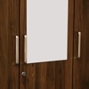 Julian Engineered Wood 4 Door Mirror Wardrobe In Walnut Finish