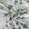White Floral 400 TC Cotton Flat Queen Size Bedsheet With 2 Pillow Covers From Threads