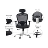Hector High Back Mesh Office Chair With Hanger in Black Colour