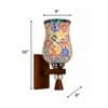 Devansh Metal Electric Wall Light in Black Colour with Multi Shade Count of 1 Light