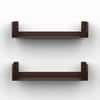Alivo Floating Bookshelf Brown