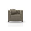 Windsor Premium 1 Seater Fabric Sofa in Mist Brown Colour