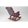 Sydnie Solid Wood Rocking Chair in Grey Colour