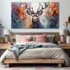 The Castle Decor Beautiful Deer Wall Painting Wooden Framed Digital Painting 27x48 Inch (Style 3)