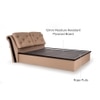 Cambert Premium Leatherette King  Size Bed With Hydraulic Storage (Mushroom Brown Colour)