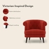 Bardot Fabric Lounge Chair in Tuscan Red Velvet Colour