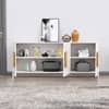 Hexa Red Multipurpose Storage Cabinet With 3 Door in Frosty White Colour