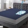 Premium Terry Polyester Fabric Waterproof Mattress Navy Blue Queen 78X60