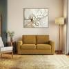 Apollo 2 Seater Fabric Sofa in Ochre Colour