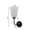 Devansh Metal Electric Wall Light in black Colour with White Shade Count of 1 Light