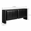 Takako Solid Mango Wood Sideboard with 4 Door in Black Finish