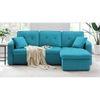Jacob Solid Wood Sofa cum Bed in Turquoise