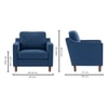 Menta Boucle Fabric Lounge Chair in Blue Colour