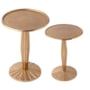 Radiant Gold Duo Metal Side Tables Set in Gold Colour