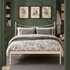 Camden Metal Non Storage King Bed in Glossy Ivory Finish