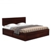Hearti Solid Wood Queen  Size Bed Without Storage (Walnut Finish)