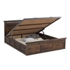 Madhavi Solid Wood Queen  Size Bed With Hydraulic Storage (Provincial Teak Finish)