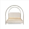 Solace Solid Wood King Canopy Bed in Gold Colour