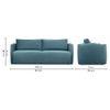 Vantella 3 Seater Fold Out Sofa Cum Bed In T Blue Colour