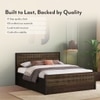 Masai Solid Wood King Size Bed With Hydraulic Storage (American Walnut Finish)