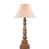 Devansh Off-White Cotton Vintage Cross Pleated   Lamp With Wood Base (12X12X22.75)