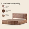 Astoria Solid Wood King Size Box Storage Bed In Teak Finish