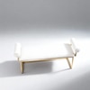 Halorest Metal Bench in White Finish
