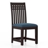 Diego Dining Chair -Finish- Mahogany, Fabric - Midnight Indigo Blue