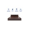 Hoshi Engineered Wood King  Size Bed With Box Storage (Walnut Finish)