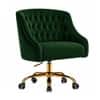 Doe Buck Clemence Modern Green Tufted Velvet Office Chair