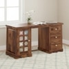 Gellar Sheesham Wood Study Computer Table In Natural Teak Finish