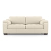 Trissino 3 Seater Premium Italian Leather Sofa In Creme Fraiche Colour