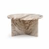 Drift Marble Coffee Table In Creem Finish