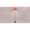 Yanisha Orange Fabric Floor Lamp with Black Iron Base