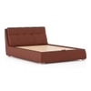 Stanhope Upholstered Hydraulic Storage Queen Size Bed In Sienna Brown Leatherette Colour